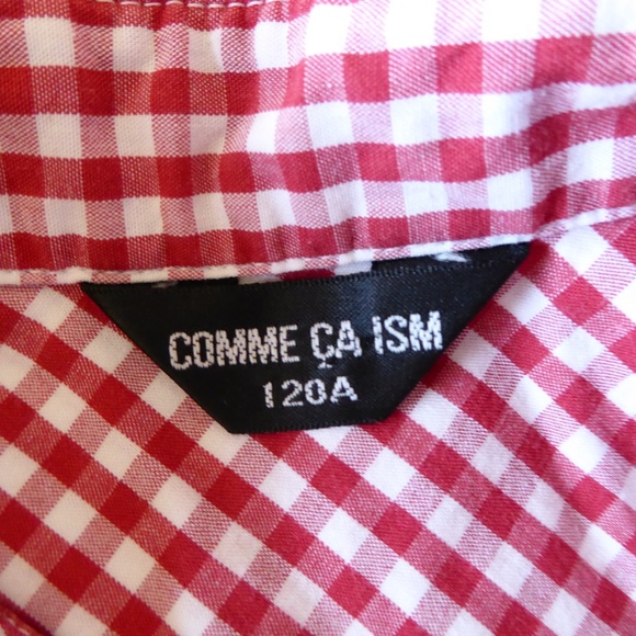 Comme Ca ISM Red Gingham Check Boy Shirt S 6-7 - Picture 8 of 8